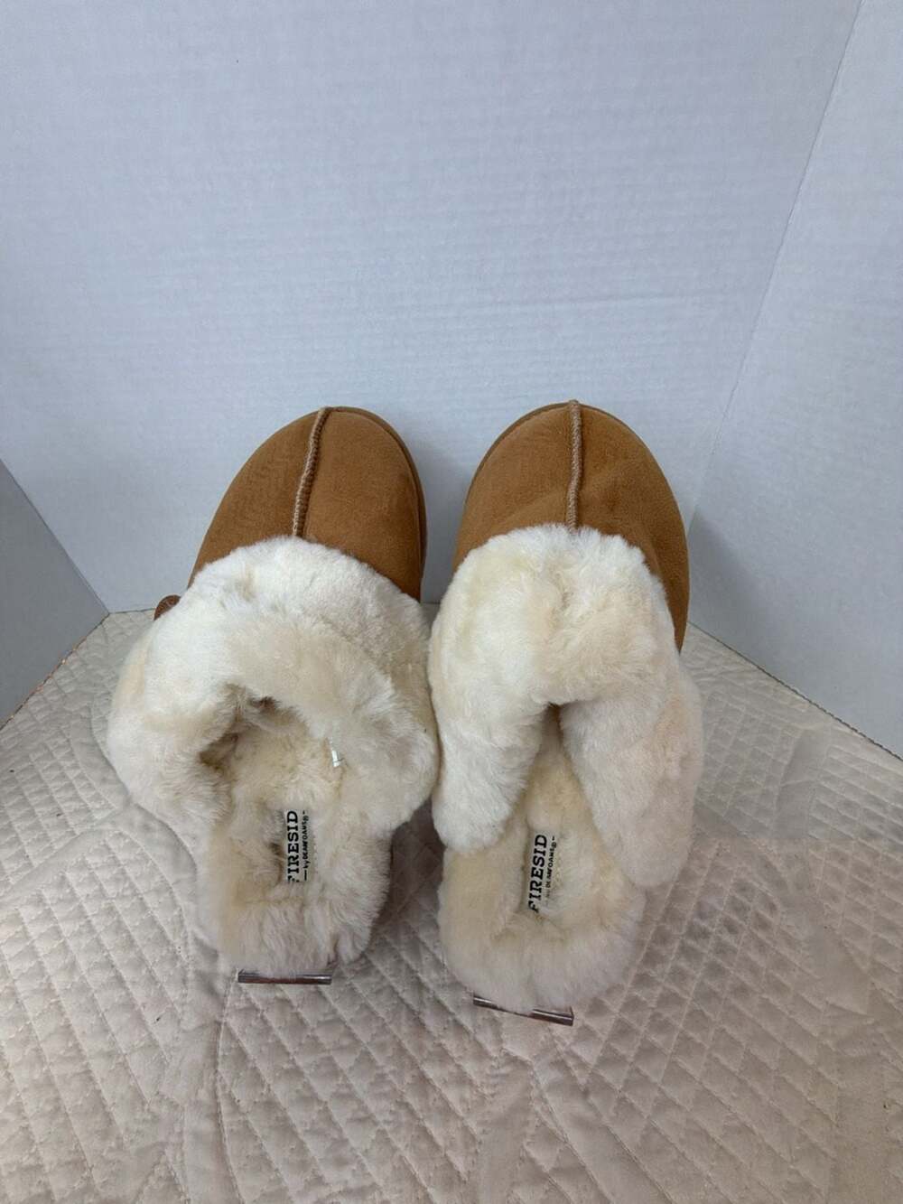 Fireside By Dearfoams Melton Platform Scuff Size 8 Slippers